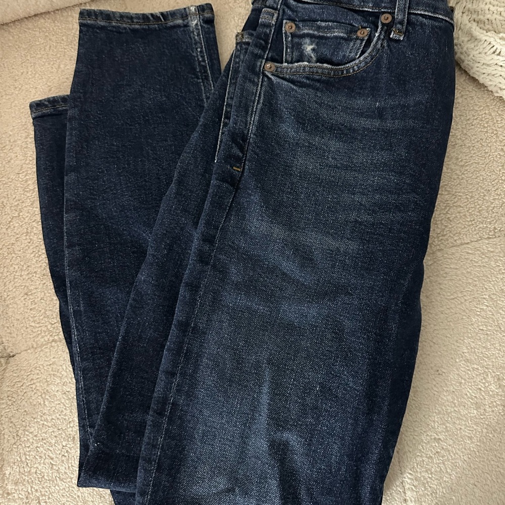 AGOLDE dark blue denim skinny jeans